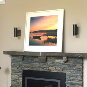Fireplace with Mike Sleeper's print