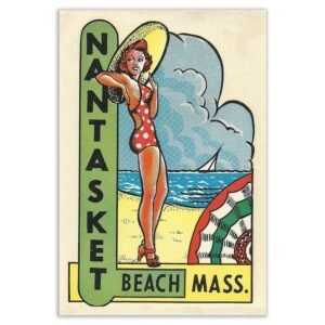 Nantasket Beach, Massachusetts-Retro Poster Unframed