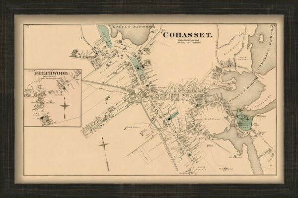 011-nf76-cohasset village 1876 Framed