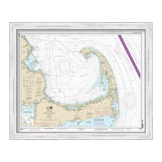 CAPE COD BAY, MA 2013 Nautical Chart Frame Center